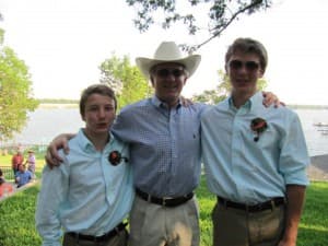 Rick Harris with his sons